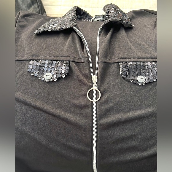 VTG Wild Fire Clothing Co.,Zipper-Front Lightweight Cropped Jacket-Top,Size L - Picture 5 of 9